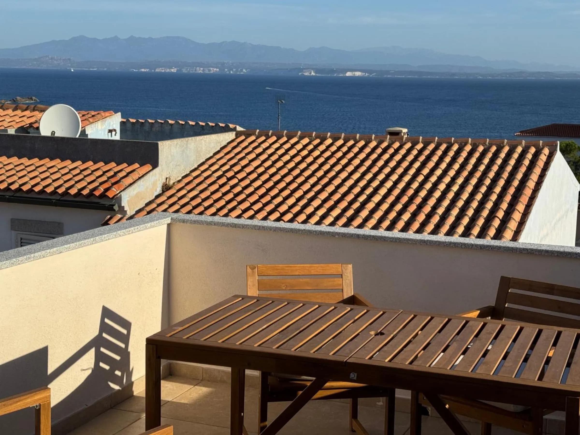 Terrasse au coucher du soleil